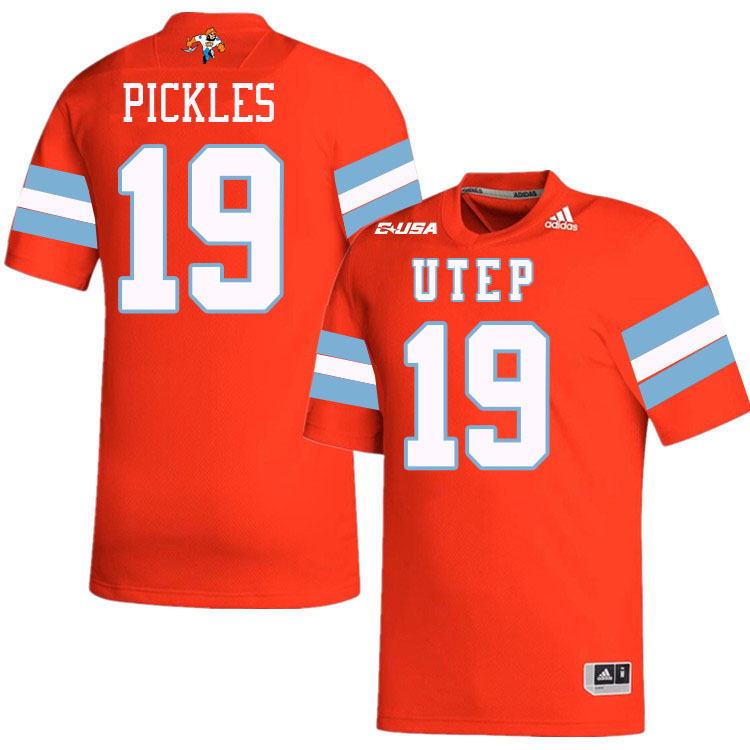 JP Pickles UTEP Jersey,UTEP Miners #19 JP Pickles College Football Jersey,Uniforms-Throwback